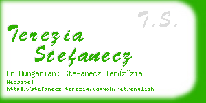 terezia stefanecz business card
